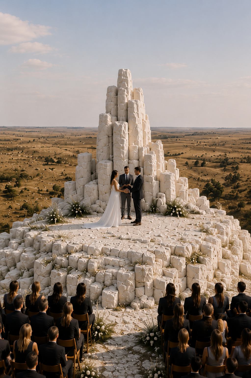 The Basalt Tower — a cathedral of stacked white basalt columns